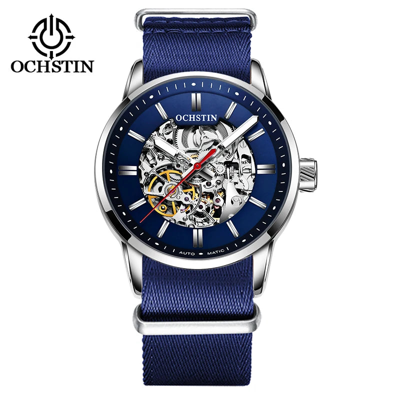 OCHSTIN Automatikuhren für Herren – Luxus, Royal, Leuchtend, Skelett, wasserdicht, mechanisch, modisch – Herrenuhren als Geschenke für Männer