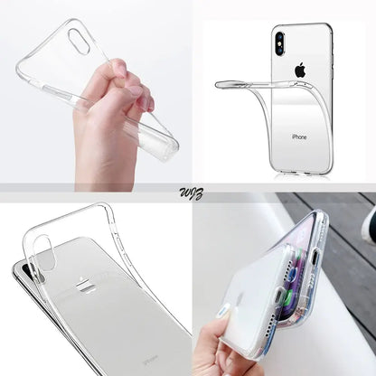 Capa de Telemóvel em TPU Macio Transparente Estilo Cartoon B-Battle-R-Royales-F-FortniteS para iPhone 17 16 15 14 13 12 11 Pro Max Plus
