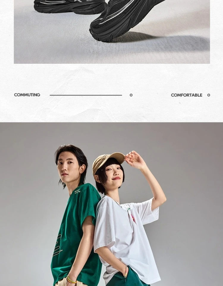 Xtep Little Basque 2 Casual Shoes for Men 2025 Summer Vintage Breathable Comfortable Non-Slip Durability Sneakers 875219320017
