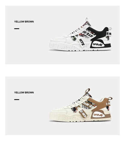 Scarpe da skateboard da uomo, sneakers estive, in pelle, casual, alla moda, per attività all'aperto, corsa, sport, escursionismo, tennis, con zeppa, di marca, di lusso