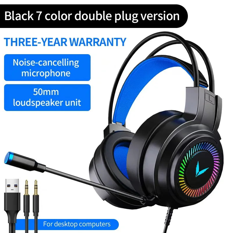 G58 Gaming Headset Wired 7.1 Channel PUBG Headset for Computer Laptop
