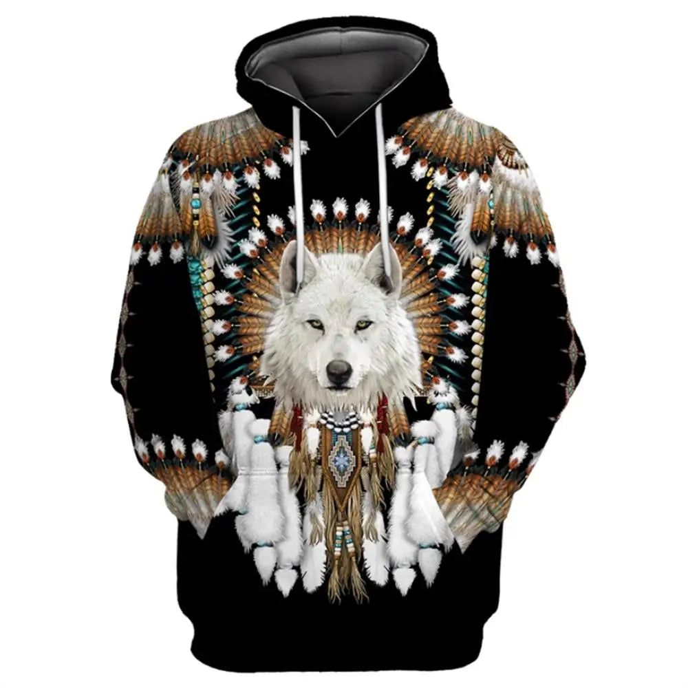 Wolf-Print-Hoodies für Herren, 3D-Hoodies, Marken-Sweatshirts, Jacken, hochwertiger Pullover, modische Trainingsanzüge, Animal-Streetwear für draußen