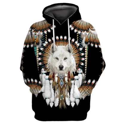 Wolf-Print-Hoodies für Herren, 3D-Hoodies, Marken-Sweatshirts, Jacken, hochwertiger Pullover, modische Trainingsanzüge, Animal-Streetwear für draußen