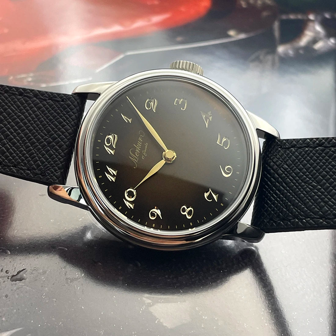 NEW Merkur Intaglio Watch 50m Skin Diver Watch Vintage Gray Mechanical Hand Watch 38mm Sapphire Relogio Masculino