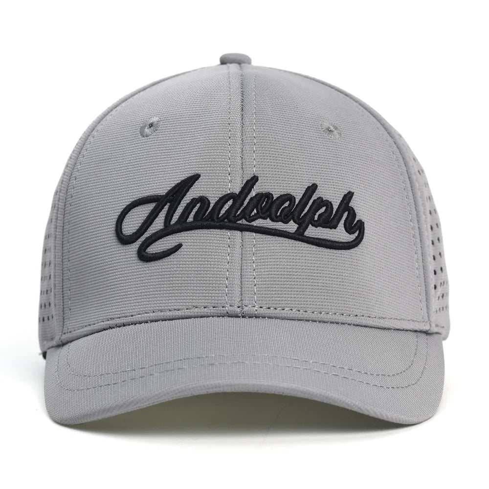 Boné de basebol em malha com pala curta e parte traseira fechada para homem e mulher, respirável, estilo snapback, boné dad hat ajustado e ajustável, cor lisa, estilo trucker