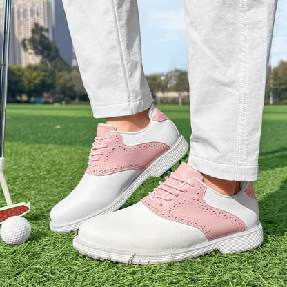 Chaussures de golf professionnelles pour femmes, chaussures de marche décontractées et tendance, chaussures de sport de golf confortables et antidérapantes pour le fitness en plein air