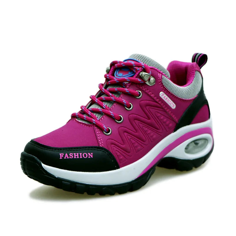 Scarpe sportive da donna, sneakers con plateau, scarpe alla moda per attività all’aperto e escursionismo, scarpe casual antiscivolo, scarpe da corsa basse, calzature da donna