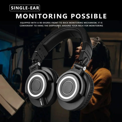 Sanpusen ATH M50X Over-Ear Wired Headphones Professional Monitor Studio Recording Mixing Monitoring HiFi Sound