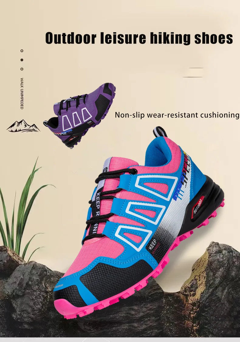 Chaussures de randonnée unisexes à lacets, antidérapantes et légères ; chaussures de sport tactiques d'entraînement pour hommes ; chaussures de cyclisme décontractées sans crampons pour femmes
