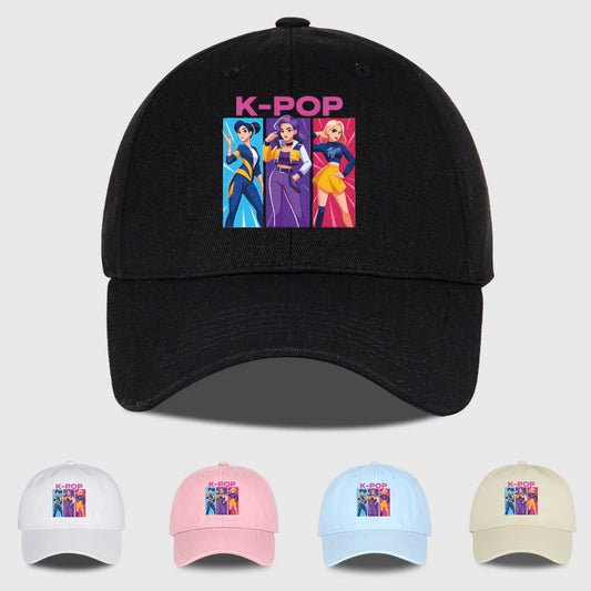 K-POP Girl Group Cartoon Baseball Cap Men Women Casual Adjustable Vintage Dad Hat Y2K Kpop Fan Sun Hat
