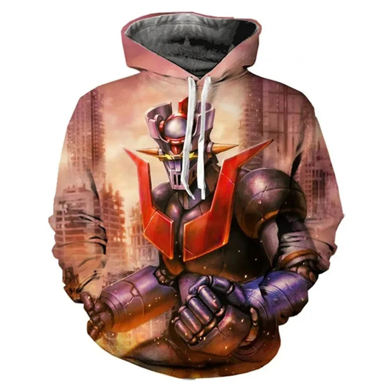 Autumn Mazinger Z Anime Robot 3D Print Hoodies Men Women Fashion Oversized Sweatshirts Hoodie Male Pullovers Tracksuit Clothing