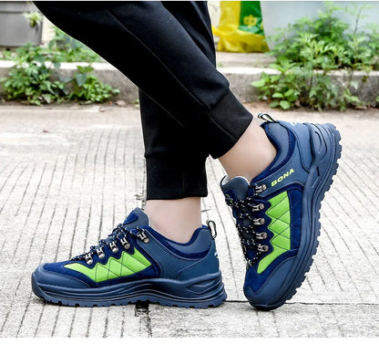 BONA 2023 New Designers Hiking Shoes Trekking Sneakers Men Shoes Man Trekking Walking Mansculino Fishing Camping Jogging Shoes