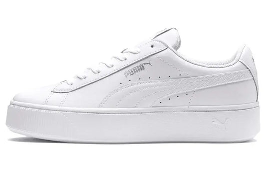 Baskets Puma Vikky Stacked blanches et argentées 369143-02