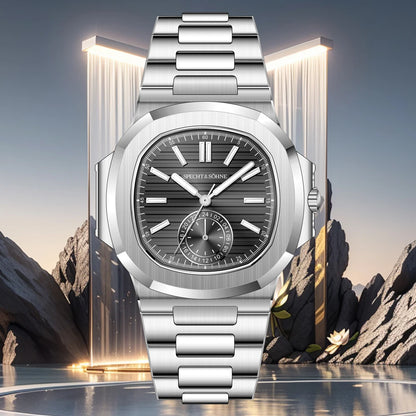 Specht & Söhne New Classic 40.8MM Ultrathin Watch For Men Japan VH60 Movt Sapphire Crystal 5980 Sports Wristwatch 50M Waterproof
