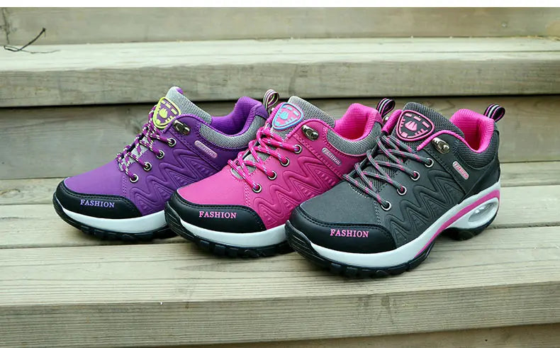 Scarpe sportive da donna, sneakers con plateau, scarpe alla moda per attività all’aperto e escursionismo, scarpe casual antiscivolo, scarpe da corsa basse, calzature da donna