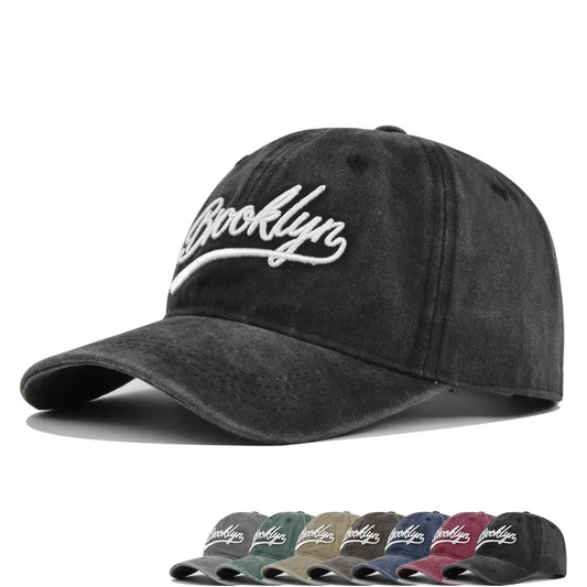 Brooklyn Baseball Caps Embroidery Breathable Retro Style Unisex Comfort Trendy Fashion Summer Hat Sun Protection Curved Brim
