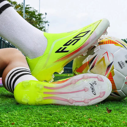 New Men Football Boots Non-Slip Boys Outdoor Hot-selling Soccer Shoes Grass Match Sneakers High-quality Cleats High-top Light