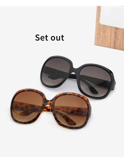 Oversized  Sunglasses Women Luxury Brand Designers Oval Sun Glasses Vintage Black Shades UV400 zonnebril dames