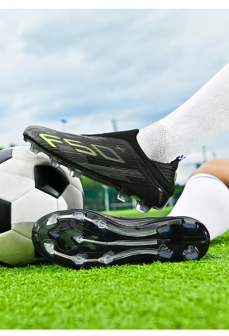 New Men's Soccer Shoes Match Football Boots Sneakers Non-Slip Grass Cleats High-Quality Futsal Indoor Hot-Selling High-Top Outdoor