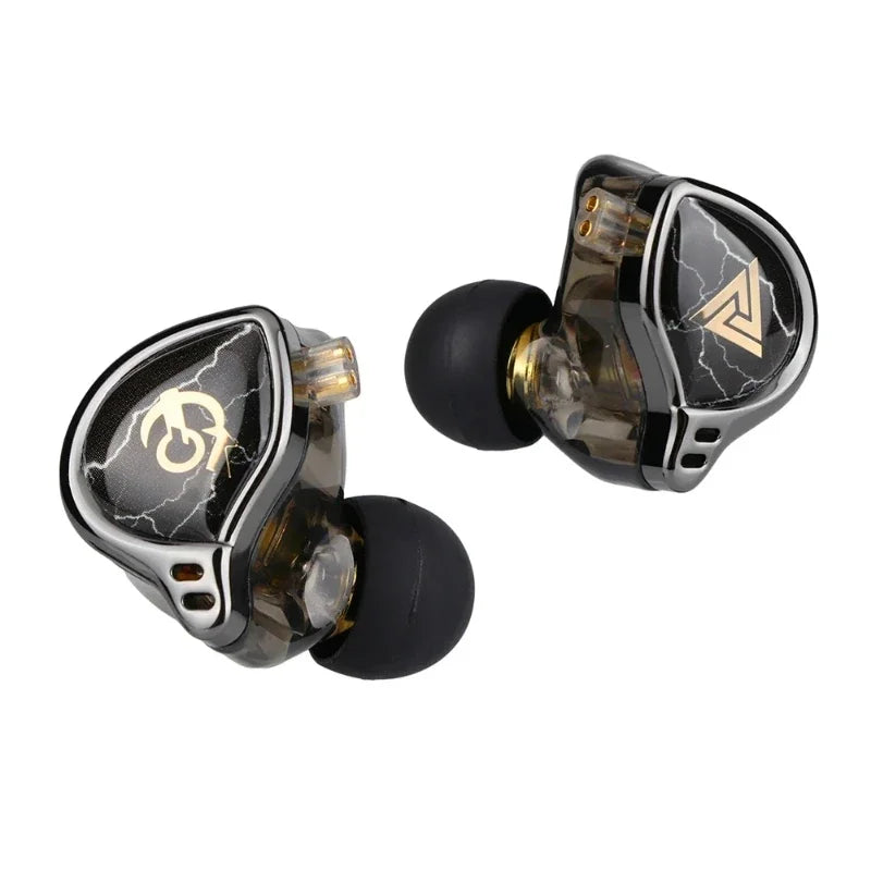 Auricolari QKZ x HBB con diaframma da 10 mm rivestito in titanio, cuffie intrauricolari (IEM) Hi-Fi, cuffie per sport all’aperto