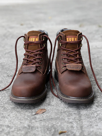 KOWM Cowhide Outdoor Men Hiking Shoes Waterproof Tactical Desert shoes Hunting Boots Snow Boots Fur Sneaker Women Trekking Shoes