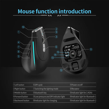 Lefon F33/F26C/F35B Trackball Mouse/ Bluetooth Ergonomic Mouse 2.4G Wireless Rechargeable Rollerball Mice for PC Office Drawing