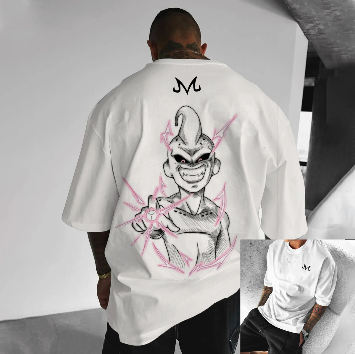 T-shirt de algodão de manga curta com estampado de Dragon Ball Z – Son Goku e Vegeta – Roupa para homem e mulher – Estilo Harajuku, Y2K, vintage, verão, streetwear
