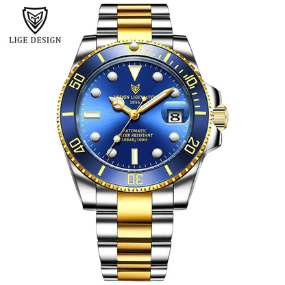 Orologi da polso meccanici da uomo LIGE, orologi da lavoro, orologi da uomo impermeabili, orologi sportivi automatici da uomo, Relogios Masculino