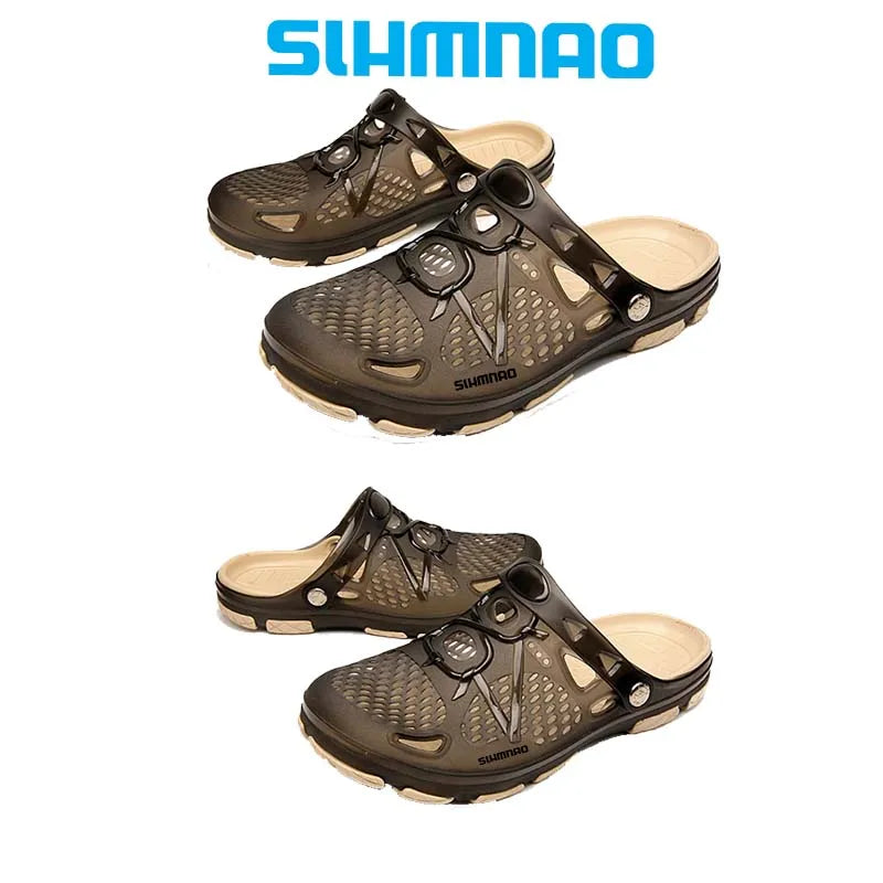 Men's Summer Outdoor Fishing Shoes, Anti Slip Lightweight Casual Beach Sandals, Durable Thick Soled Shoes for Home Use