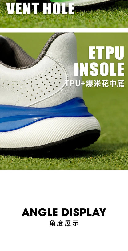 PGM Golf Men's Sports Sneakers Super Soft Popcorn Midsole Knob Lace Anti Slip Breathable Golf Shoes