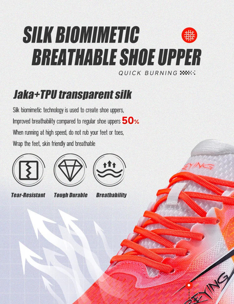 IRUNSVAN Co branded fast burning 1.0 carbon plate running shoes for men's marathon training shock-absorbing and breathable