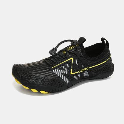 Oiaano Barfußschuhe mit breiter Zehenbox, schwarz, für Damen und Herren, Unisex-Sportsneaker, Aqua-Strandschuhe mit weicher Sohle, leicht und atmungsaktiv