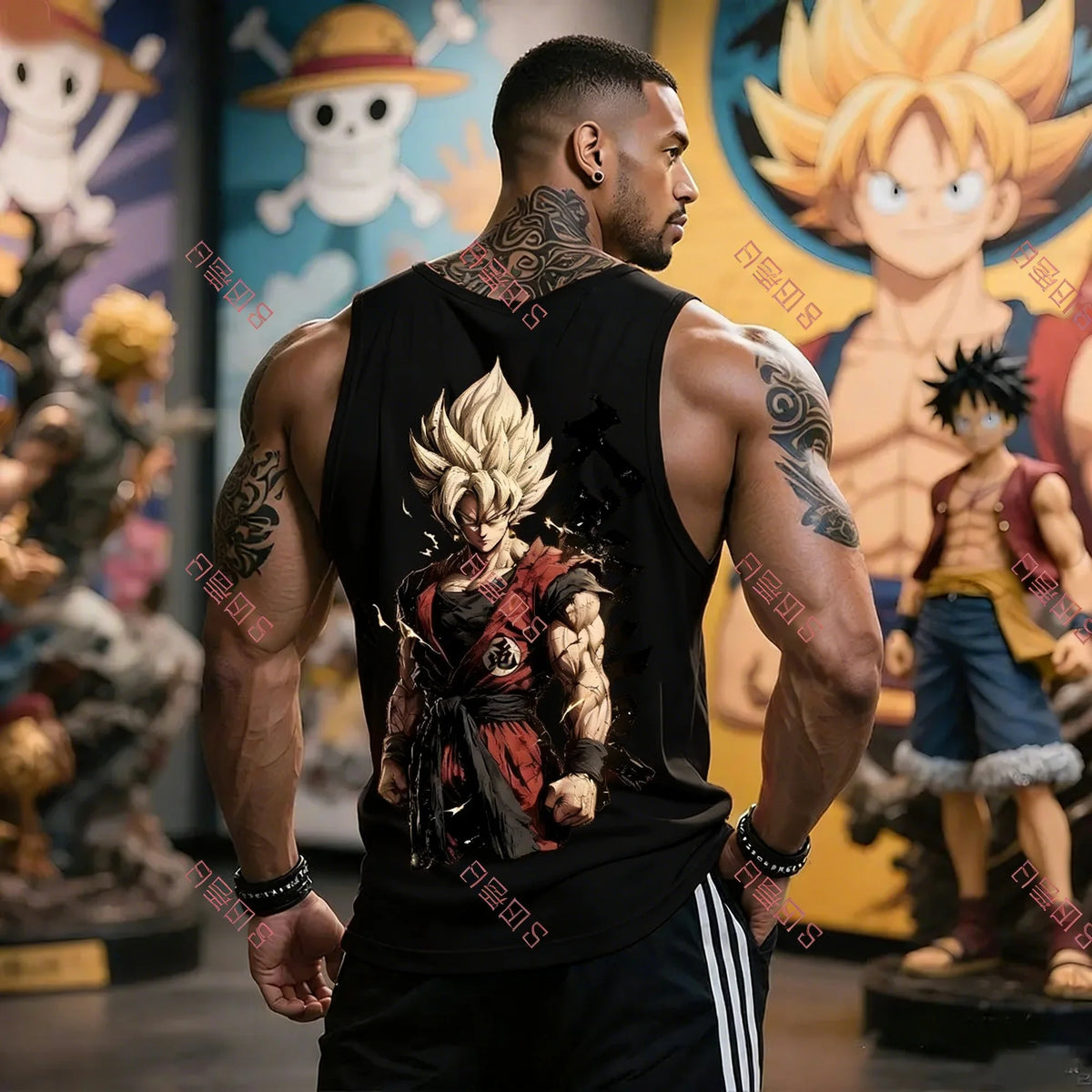 Anime Super Saiyan Son Goku Dragon Ball Gym Novi Harajuku Ljetni Muški Majica Bez Rukava Fitness Prevelika Neformalna Sportska Majica Bez Rukava Y2k
