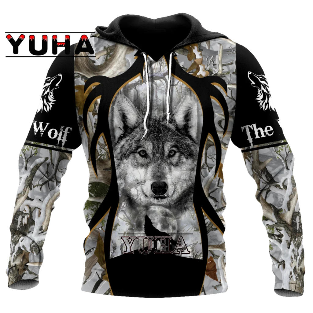Wolf-Print-Hoodies für Herren, 3D-Hoodies, Marken-Sweatshirts, Jacken, hochwertiger Pullover, modische Trainingsanzüge, Animal-Streetwear für draußen