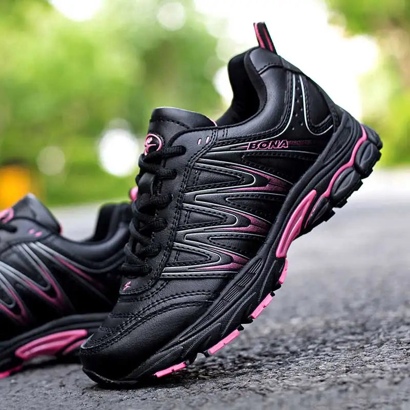 BONA – nowe, modne damskie buty do biegania, sznurowane buty sportowe, buty do joggingu i spacerów na świeżym powietrzu, wygodne trampki dla kobiet