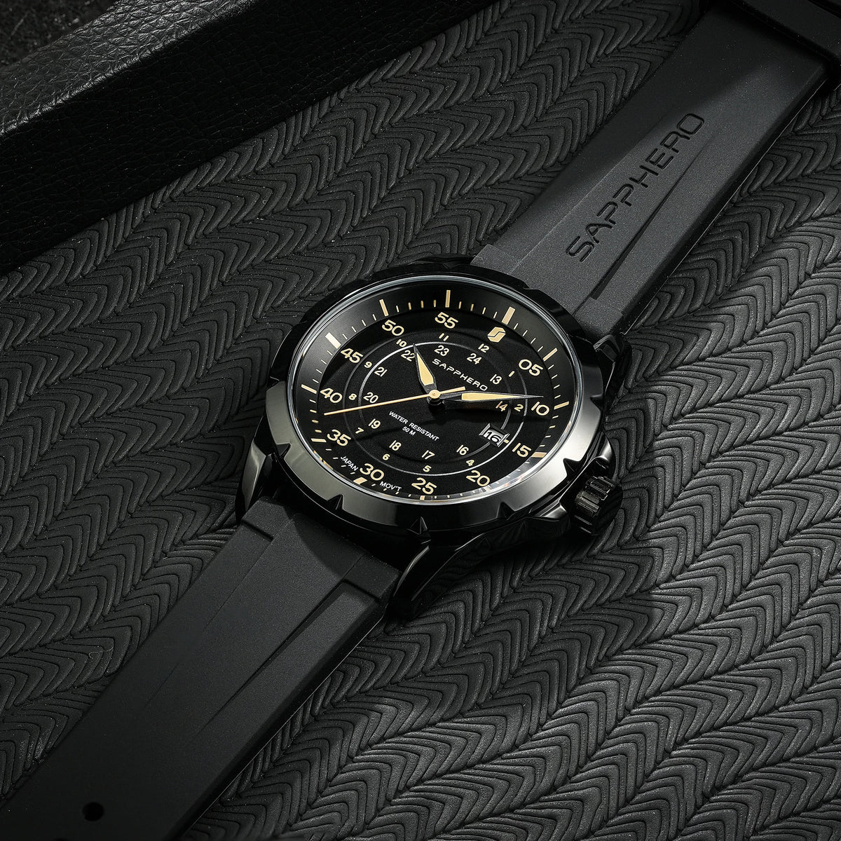 Montre pour homme SAPPHERO – Montre à quartz de luxe, étanche jusqu'à 50 m, équipée d'un mécanisme importé et d'un boîtier en acier inoxydable – Une idée cadeau idéale pour homme.