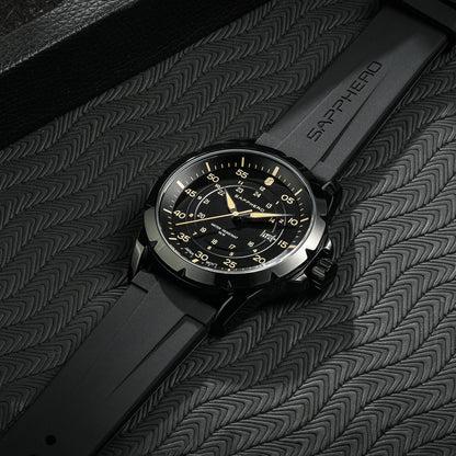 Montre pour homme SAPPHERO – Montre à quartz de luxe, étanche jusqu'à 50 m, équipée d'un mécanisme importé et d'un boîtier en acier inoxydable – Une idée cadeau idéale pour homme.