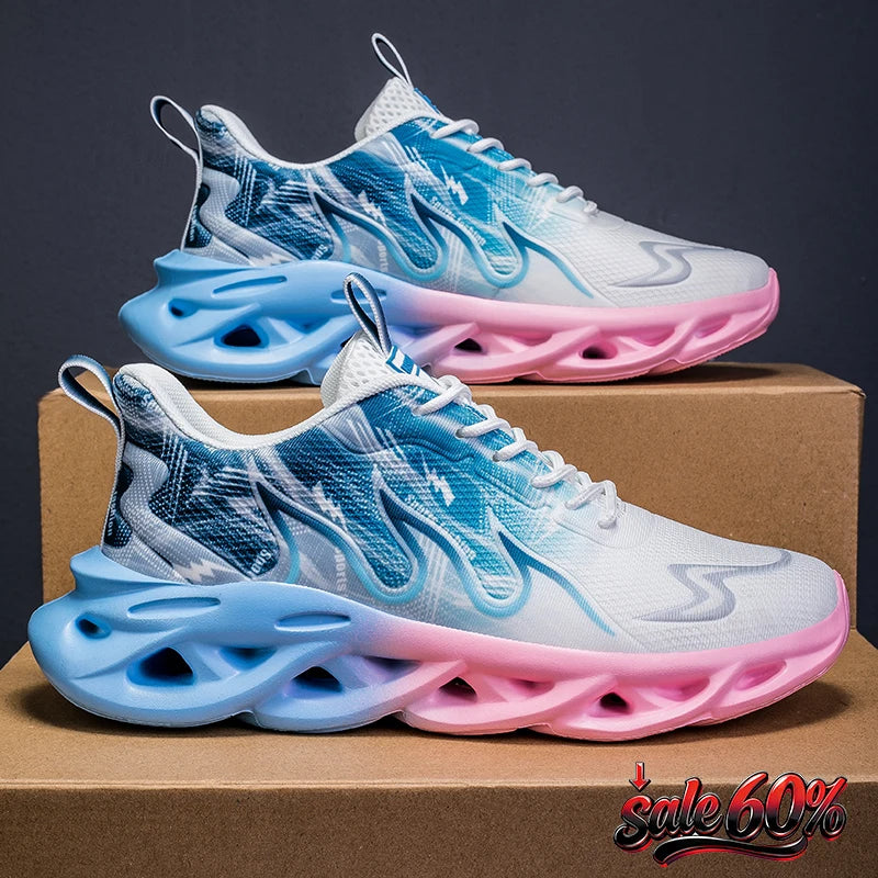 Men Running Shoes Breathable Mesh Sports Shoes Cushion Casual Sneakers Lightweight Comfortable Tennis Shoes Athletic Footwear