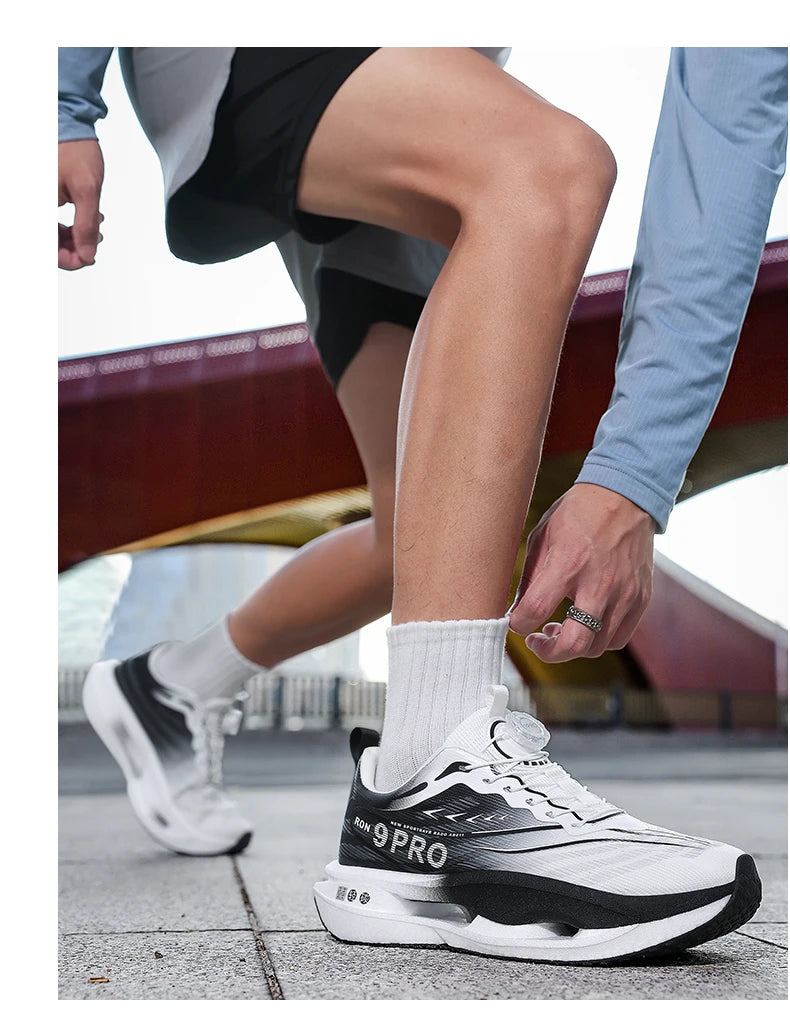New men's and women's running shoes breathable racing sports shoes carbon cushioning lightweight men's jogging training shoes