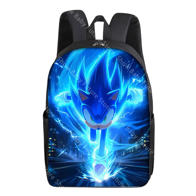 New Cute Anime Backpack for Adult Men Student Schoolbag Teenagers Cartoon Sonics Bag Rucksack Waterproof Bookbag Birthday Gifts