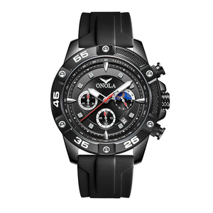 ONOLA New Fashion Casual Men's Watch Multi functional Fluorescent Tape Waterproof Quartz Military Watch Men's Clock High Quality