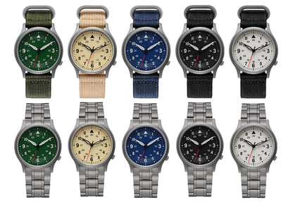BERNY Titanium Watches for Men Classic Men's Field Watch Easy Read Outdoor Quartz Wristwatch Super Luminous Sapphire 5ATM