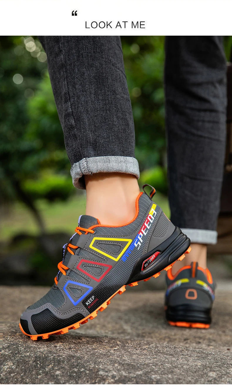 Men's Hiking Shoes Outdoor Sports Lace-Up Hiking Shoes Women's Hiking Sports Non-slip Hunting Tactical Sports Shoes