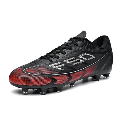 Chaussures de football FG/TF populaires, crampons de football unisexes à tige basse, baskets de football pour terrain, crampons d'entraînement rapides, crampons antidérapants à pointes longues