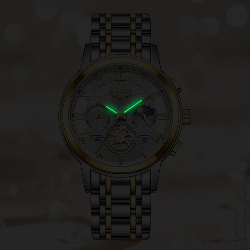 2024 LIGE Top Luxury Women Watch Creative Steel Women's Bracelet Wrist Watches Ladies Fashion Waterproof Female Relogio Feminino