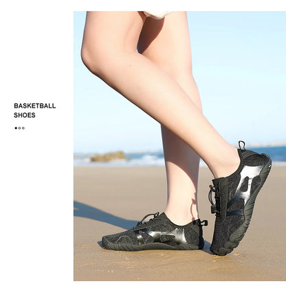 Unisex Wide Toe Barefoot Water Shoes Quick Dry Breathable Soft Sole Beach Aqua Shoes Lightweight Swimming Water Sports Sneakers
