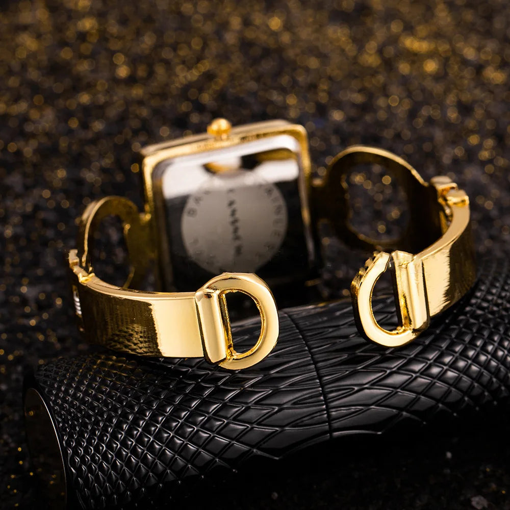 Fashion Women's Gold Watch Bangle Bracelet Stainless Steel Luxury Watches for Women Ladies Quartz Wristwatch Relogio