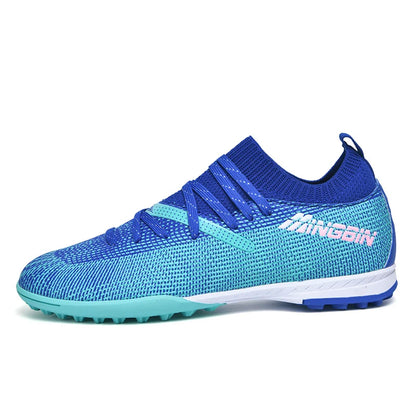 Men's Turf Soccer Shoes Cleats Professional Football Boots Breathable Mesh Youth Soccer Anti-Skid Male Sneakers Society Chuteira