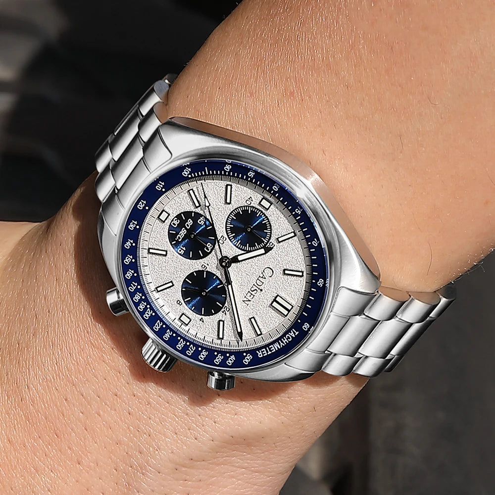 CADISEN Nové pánske hodinky Kremeňové business hodinky Japonsko VD53 Pánske hodinky Luxusné hodinky Pánske chronografové hodinky pre mužov