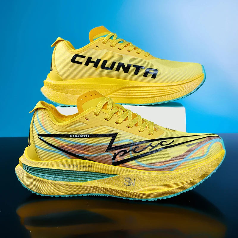 Herren-Sportschuhe Laufschuhe mit Carbonplatte Herren-Marathon-Sneaker Rennschuhe Stoßdämpfende Leichtathletik-Trainingsschuhe für Damen
